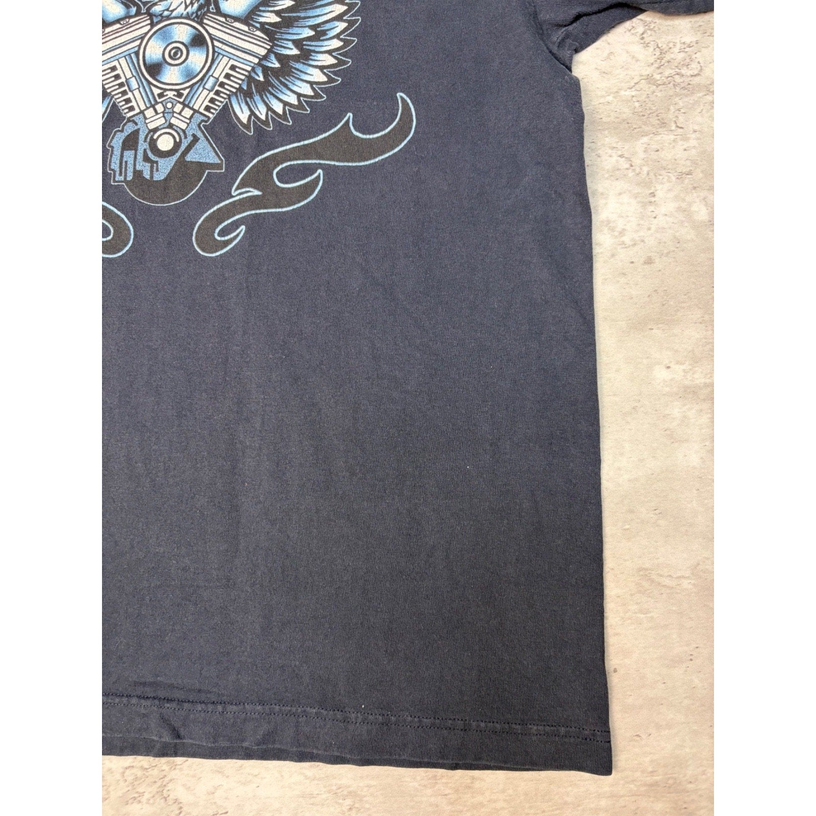 Vintage Harley Davidson Eagle Engine Graphic T-Shirt Size Large
