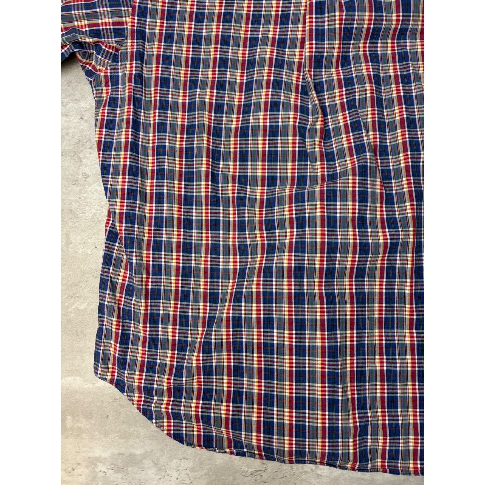 Vintage Polo Ralph Lauren Plaid Print Embroidered Pony Button Up Shirt Sz Large