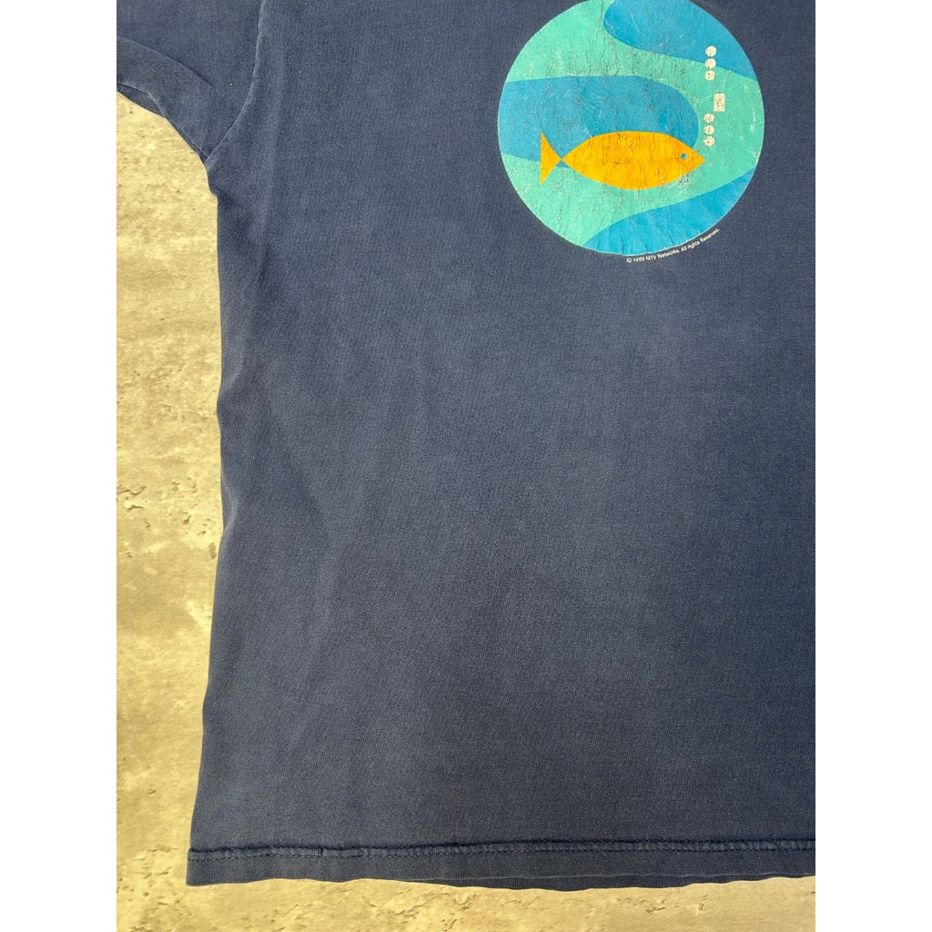 Vintage 1999 MTV Spring Break Fish Graphic TV Show T-Shirt Size Large