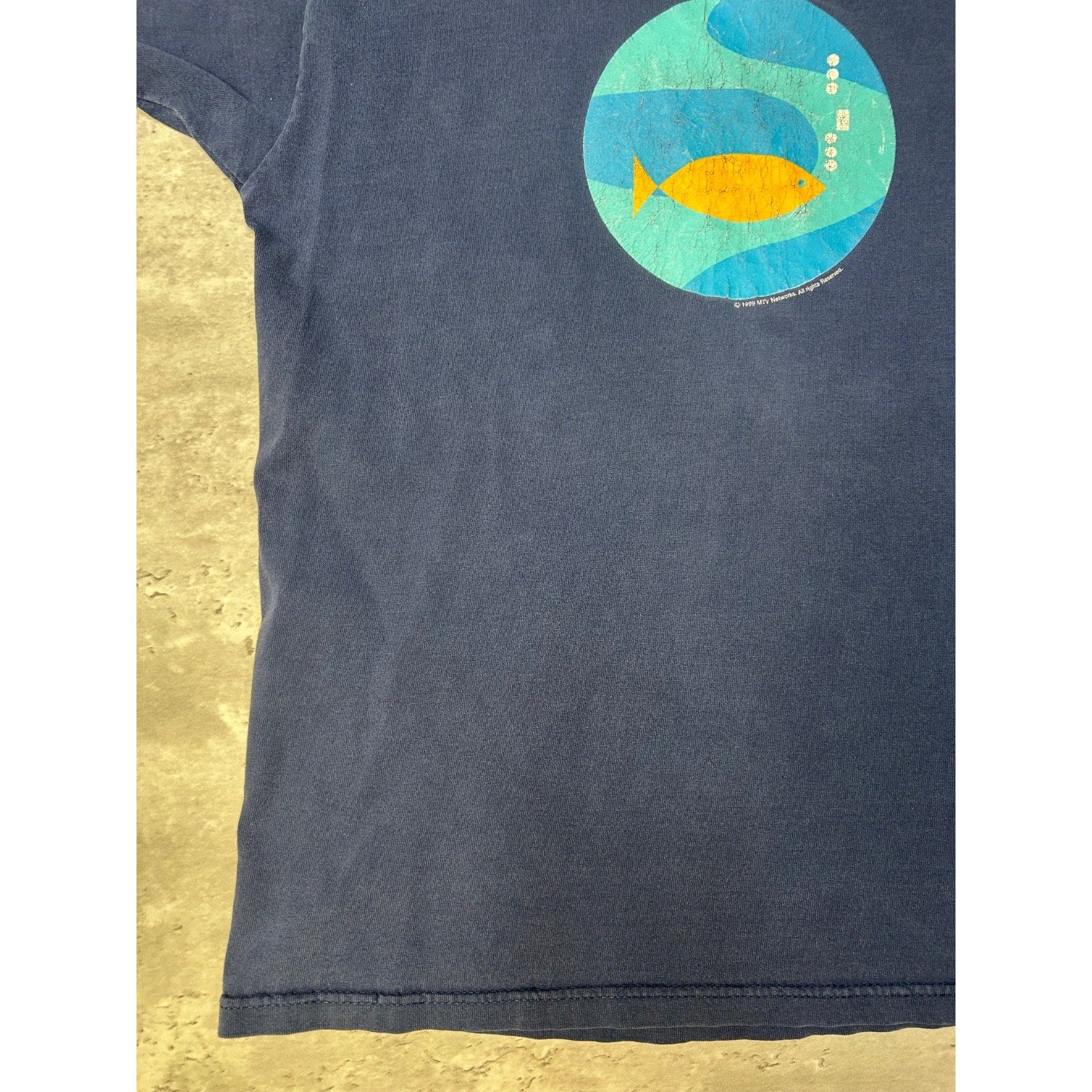 Vintage 1999 MTV Spring Break Fish Graphic TV Show T-Shirt Size Large