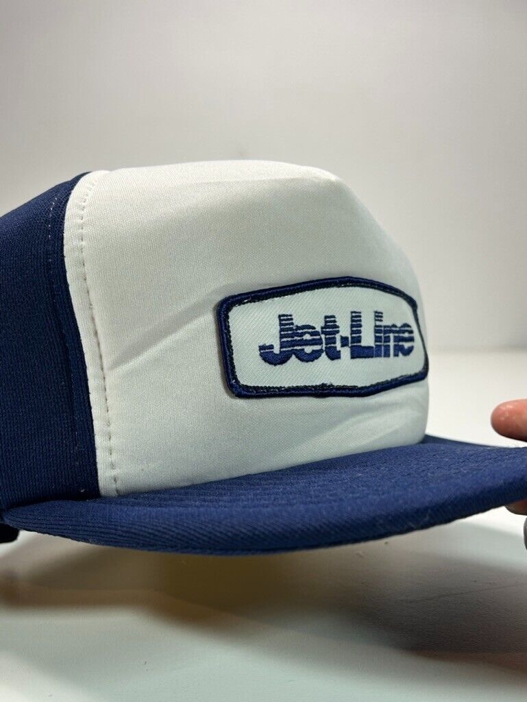 Vintage Jet-Line Embroidered Logo Patch Foam Snapback Hat OSFA