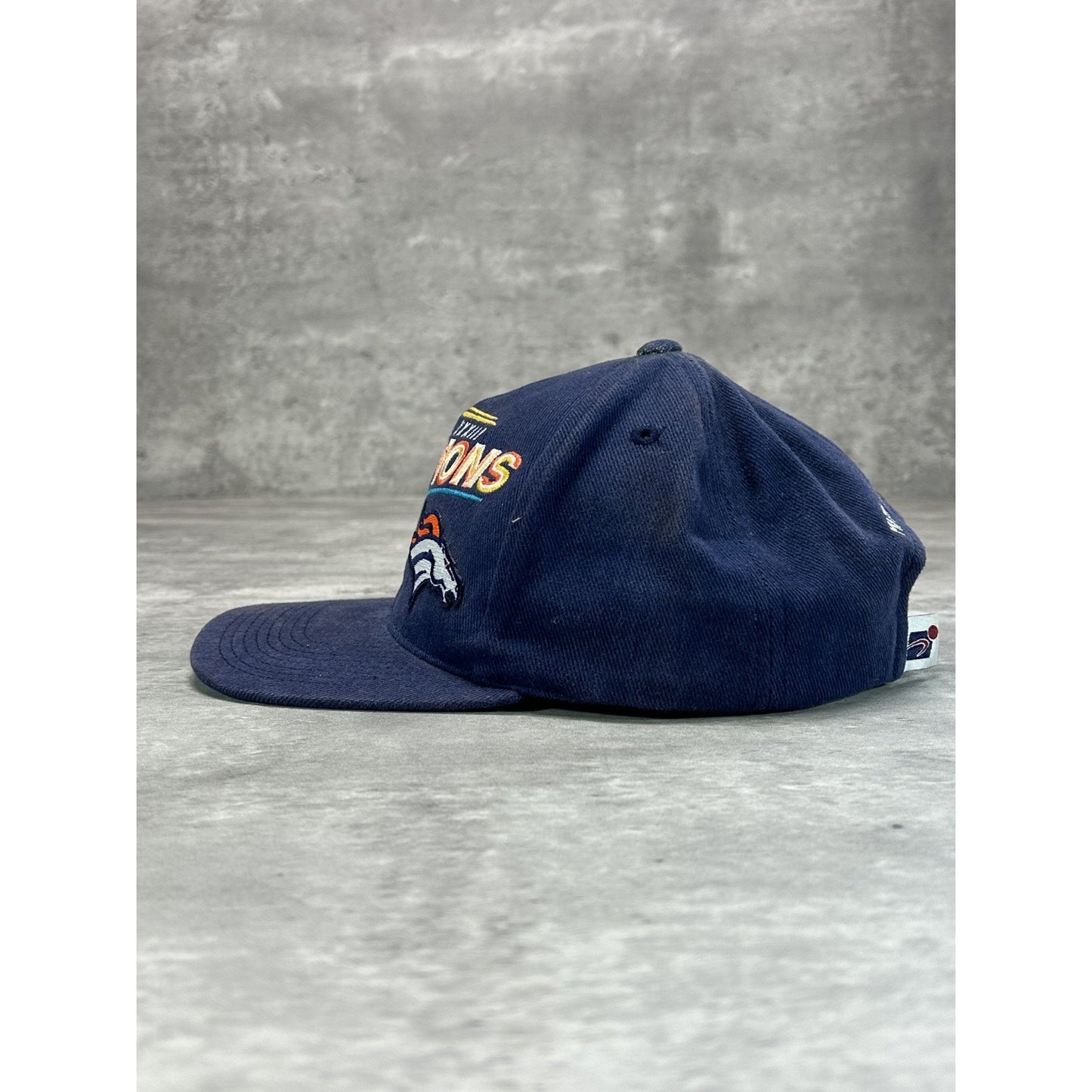 Vintage 1999 Denver Broncos NFL Embroidered Super Bowl Champs Strapback Hat OSFA