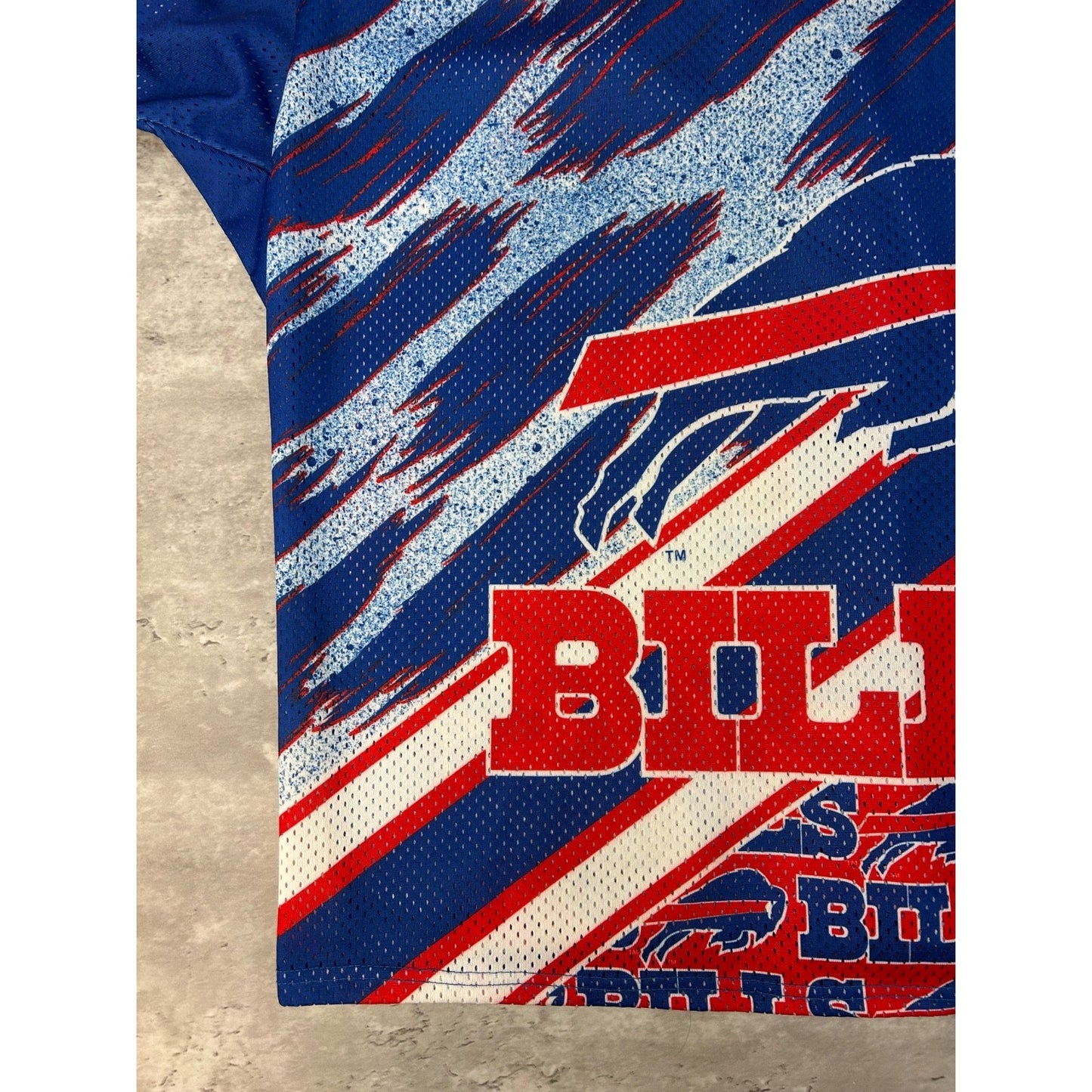 Vintage 90s Buffalo Bills NFL CCM Maska All Over Print Football Jersey Size XL
