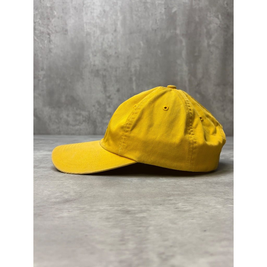 Vintage Nike Spellout Swoosh Star Logo Yellow Strapback Hat OSFA