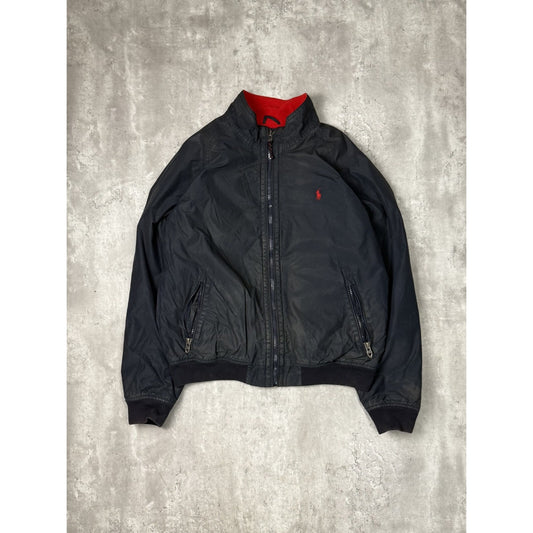 Vintage Polo Ralph Lauren Embroidered Pony Fleece Lined Bomber Jacket Size XXL