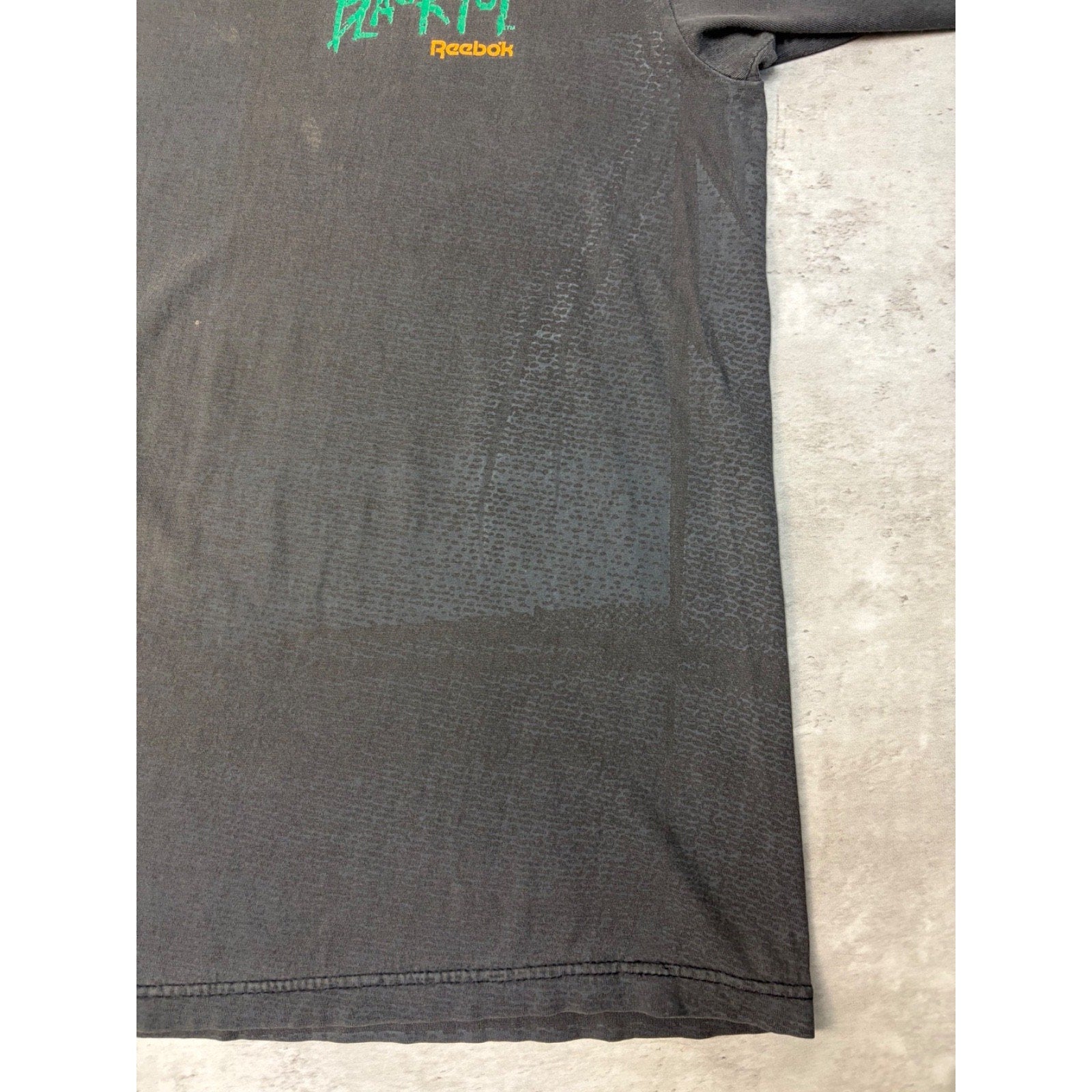 Vintage 90s Reebok Blacktop Grahpic Spellout T-Shirt Size Large