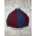Vintage Tommy Hilfiger Embroidered Crest Striped Button Up Shirt Size Large