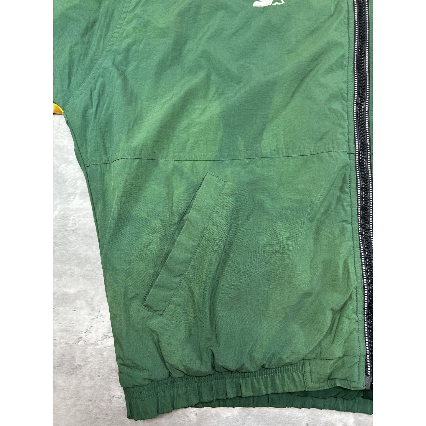 Vintage 90s Green Bay Packers NFL Insulated Starter Full Zip Hooded Jacket Large