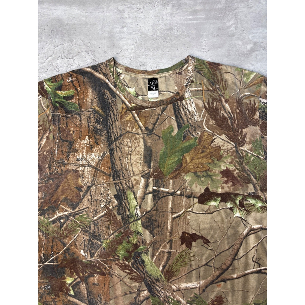 Vintage Code V Apg Tree Camo Hunting T-Shirt Size XL