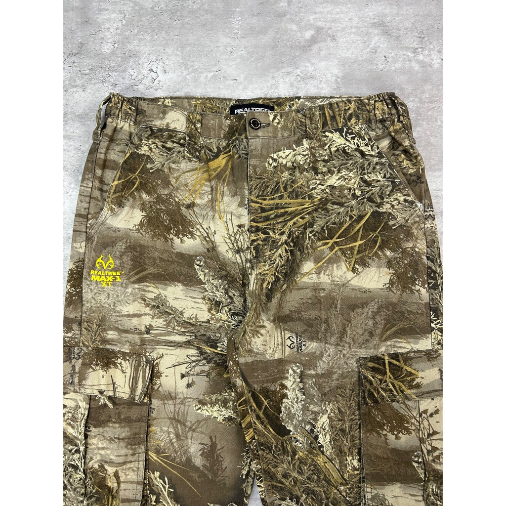 Vintage Realtree Max-1 Tree Camo Utility Cargo Hunting Pants Size 34