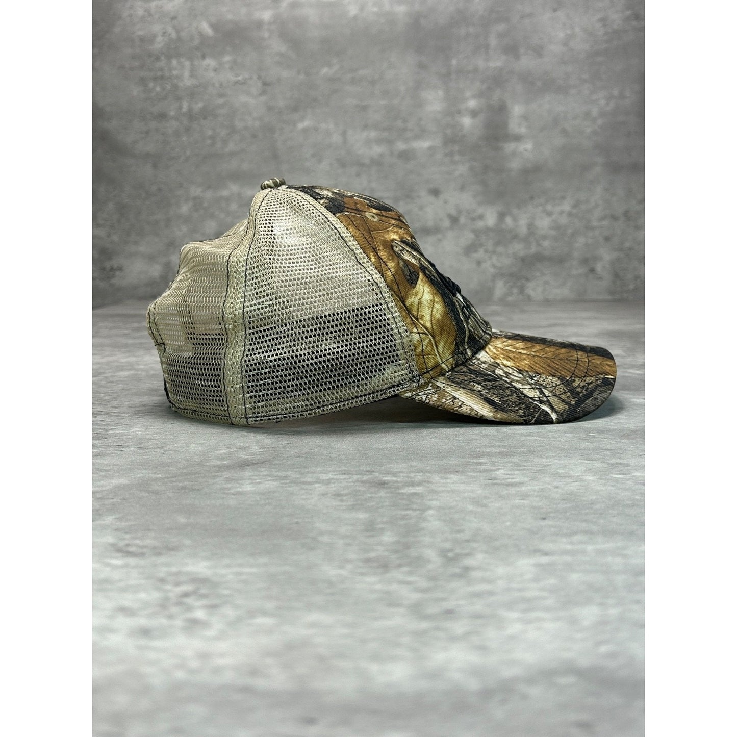 Vintage Chevrolet Embroidered Logo Tree Camo Trucker Snapback Hat OSFA