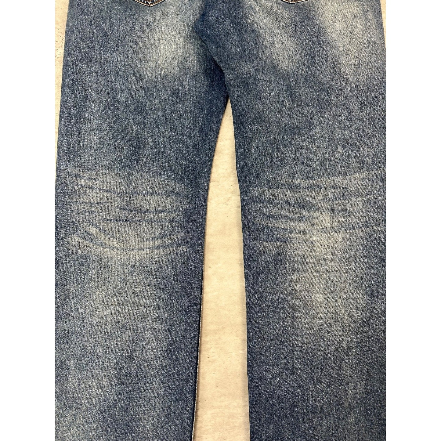 Vintage Y2K Parasuco Frayed Distressed Medium Wash Denim Pants Size 38