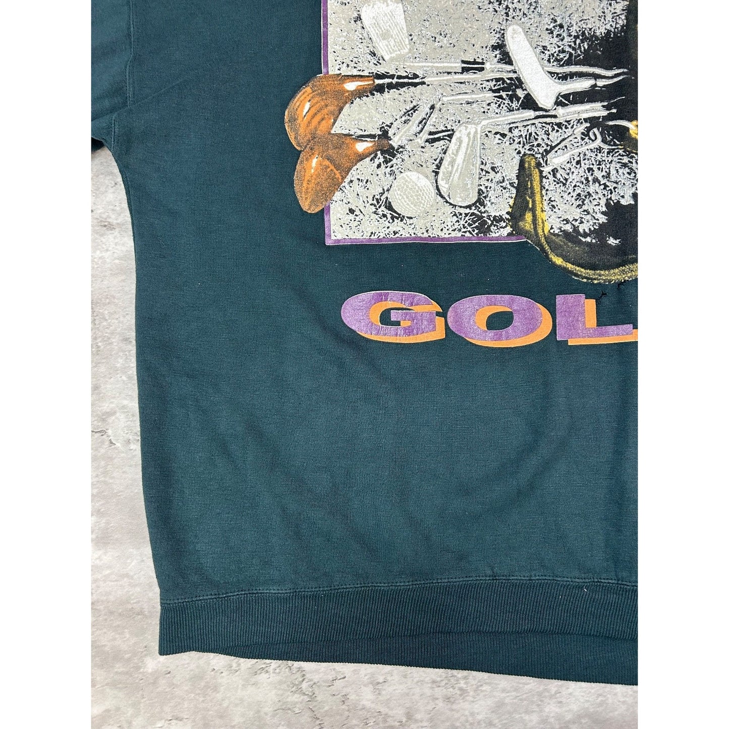 Vintage 90s Golf Tools Of The Trade Golf Club Spellout Graphic Sweatshirt Sz XL