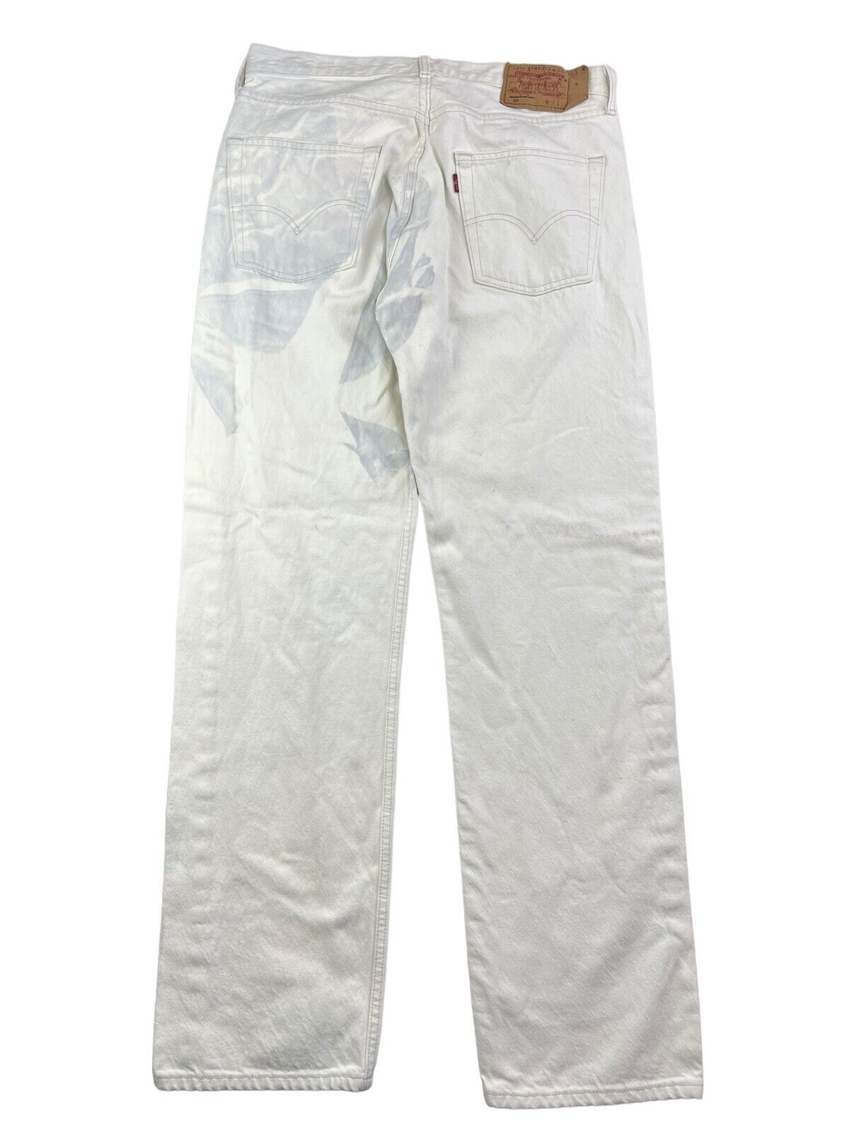 Vintage 90s Levi's 501 XX White Denim Button Fly Pants Size 32