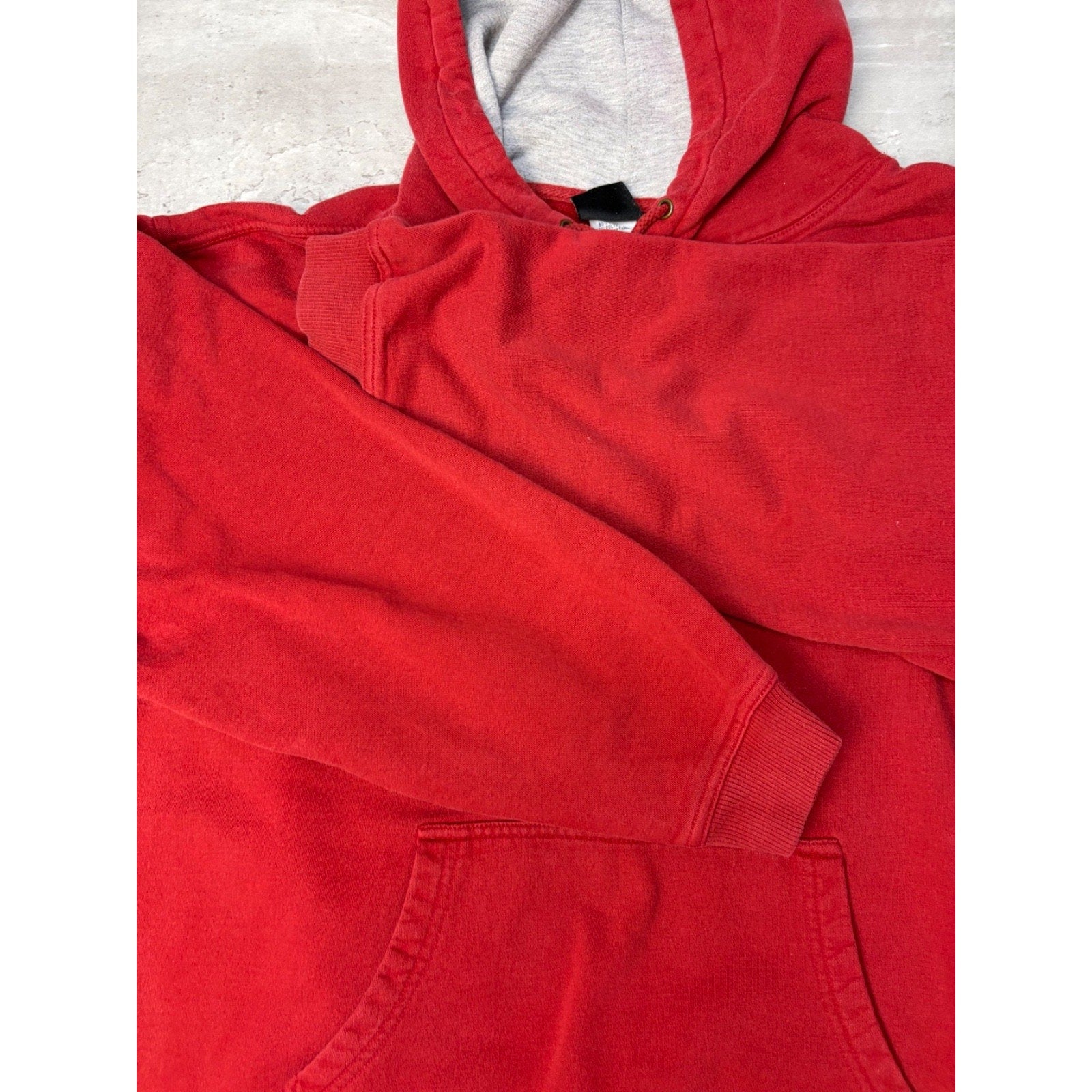 Vintage Y2K Billabong Middle Logo Pullover Hooded Red Sweatshirt Size Large