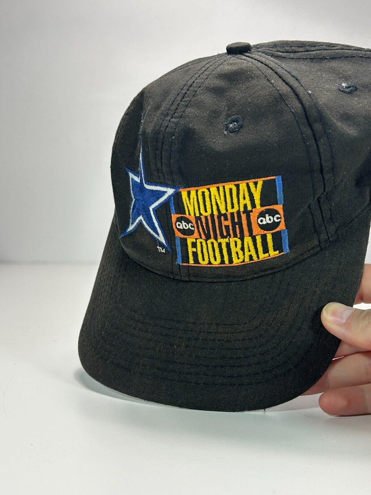 VTG 90s Dallas Cowboys NFL Monday Night Football Embroidered Snapback Hat OSFA