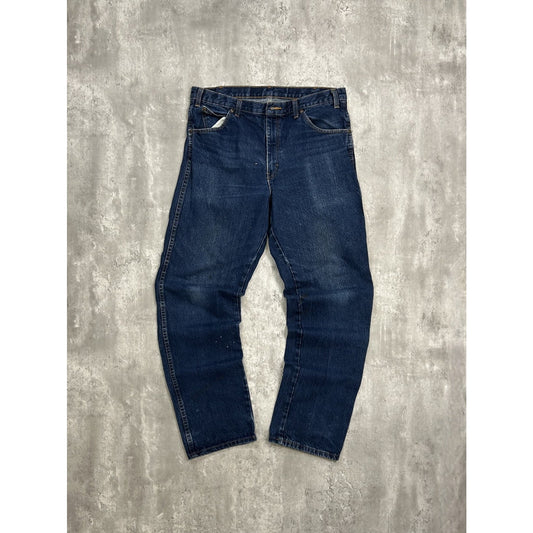 Vintage Dickies Dark Wash Denim Workwear Pants Size 36