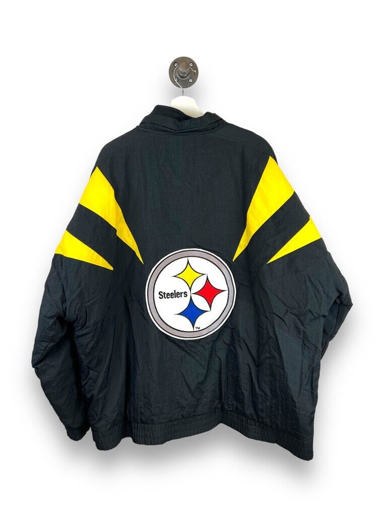 Vintage 90s Pittsburgh Steelers Insulated Apex One NFL Football Jacket Size XL