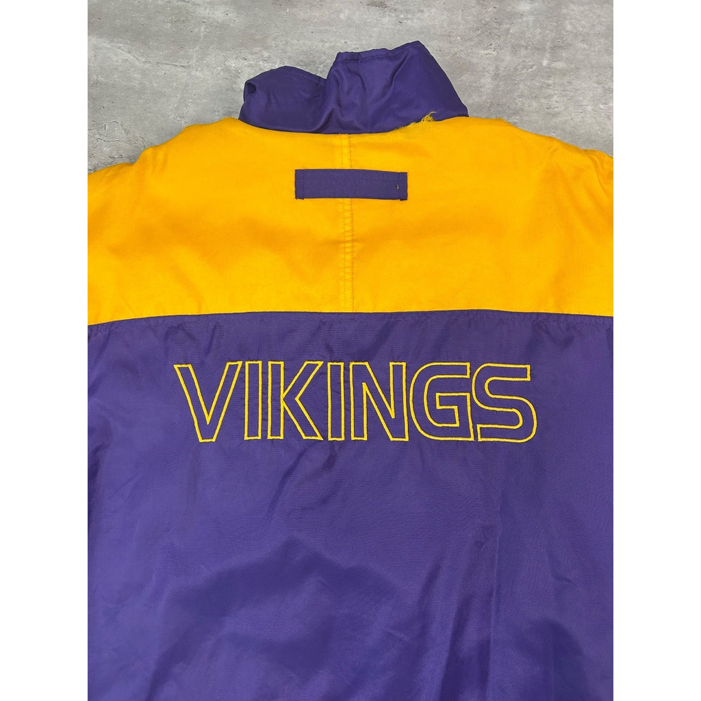 Vintage Minnesota Vikings NFL Insulated Full Zip Football Jacket Size Large