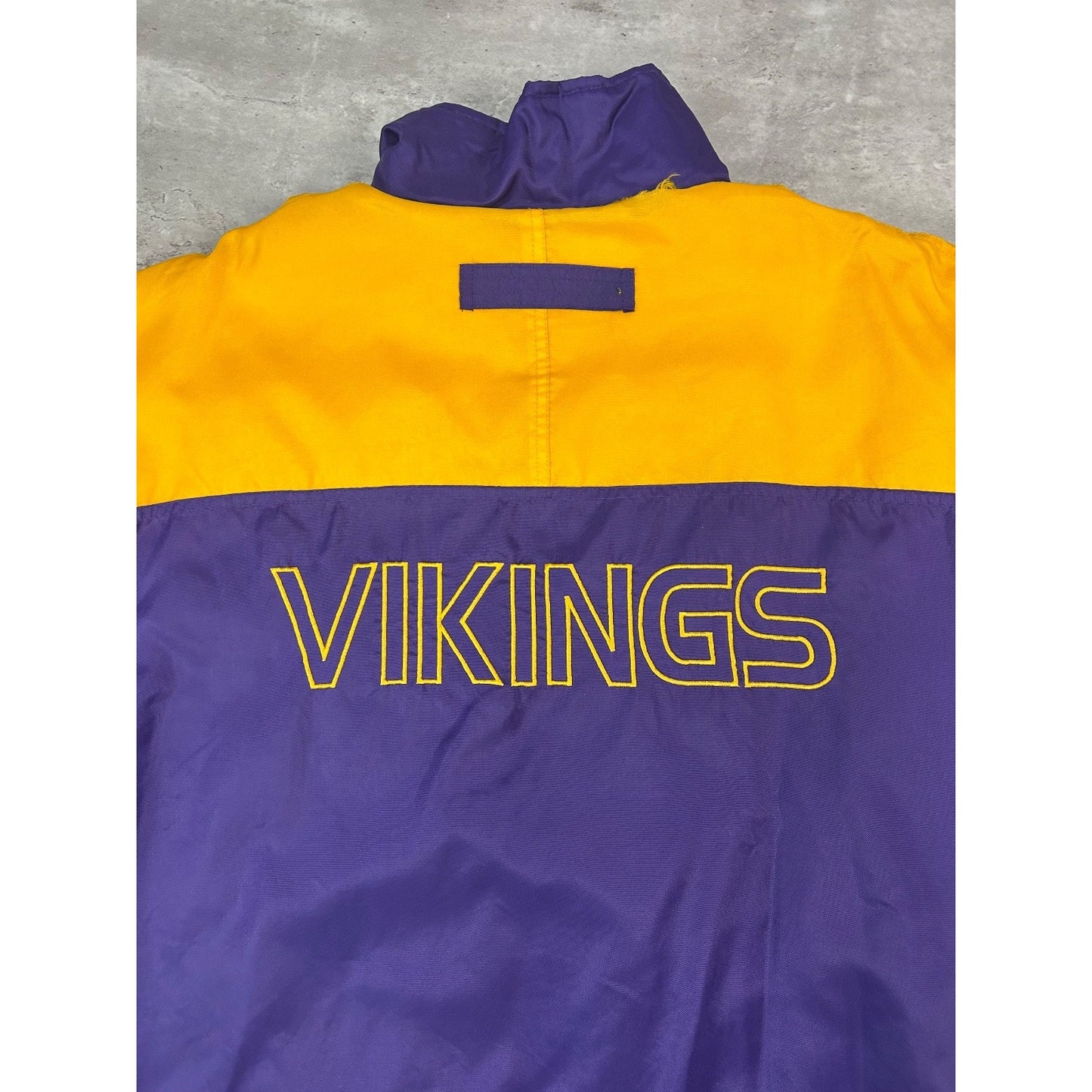 Vintage Minnesota Vikings NFL Insulated Full Zip Football Jacket Size Large