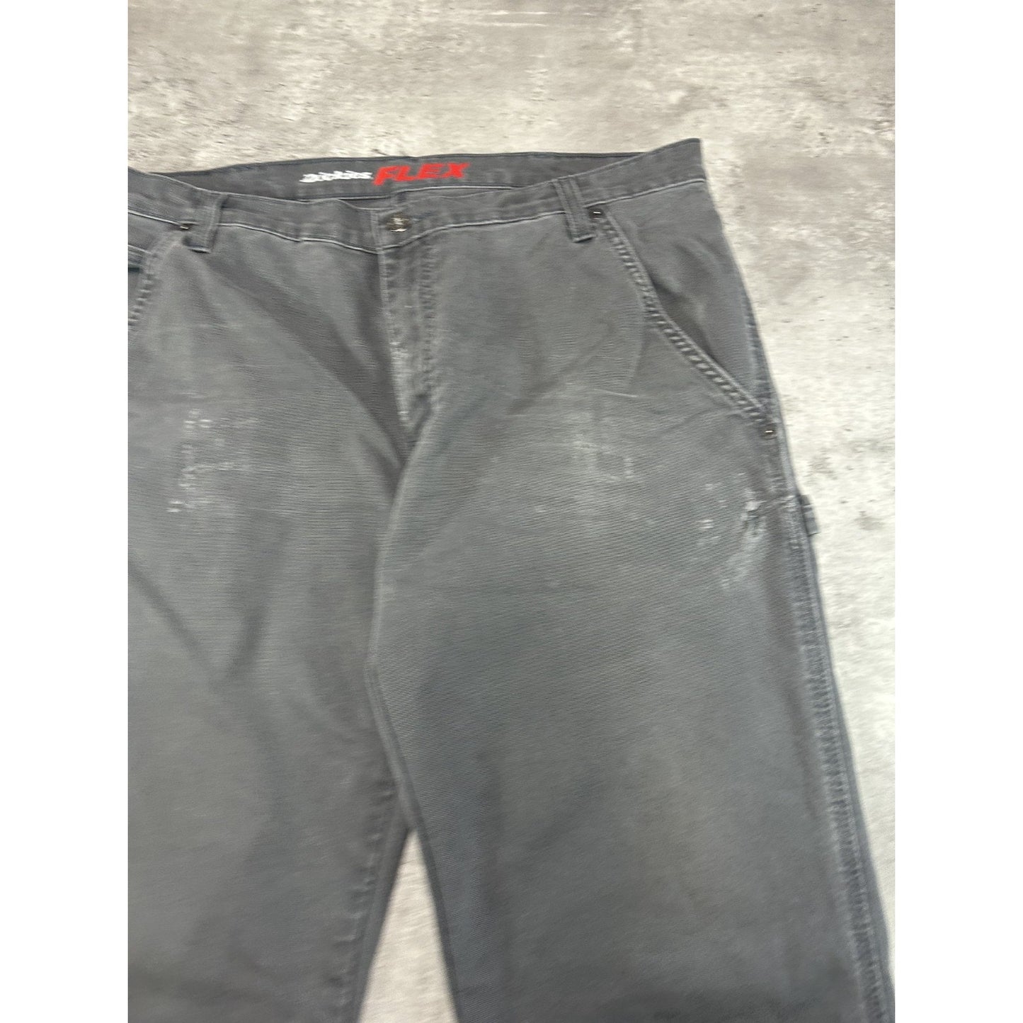 Dickies Flex Canvas Workwear Carpenter Pants Size 37 Gray