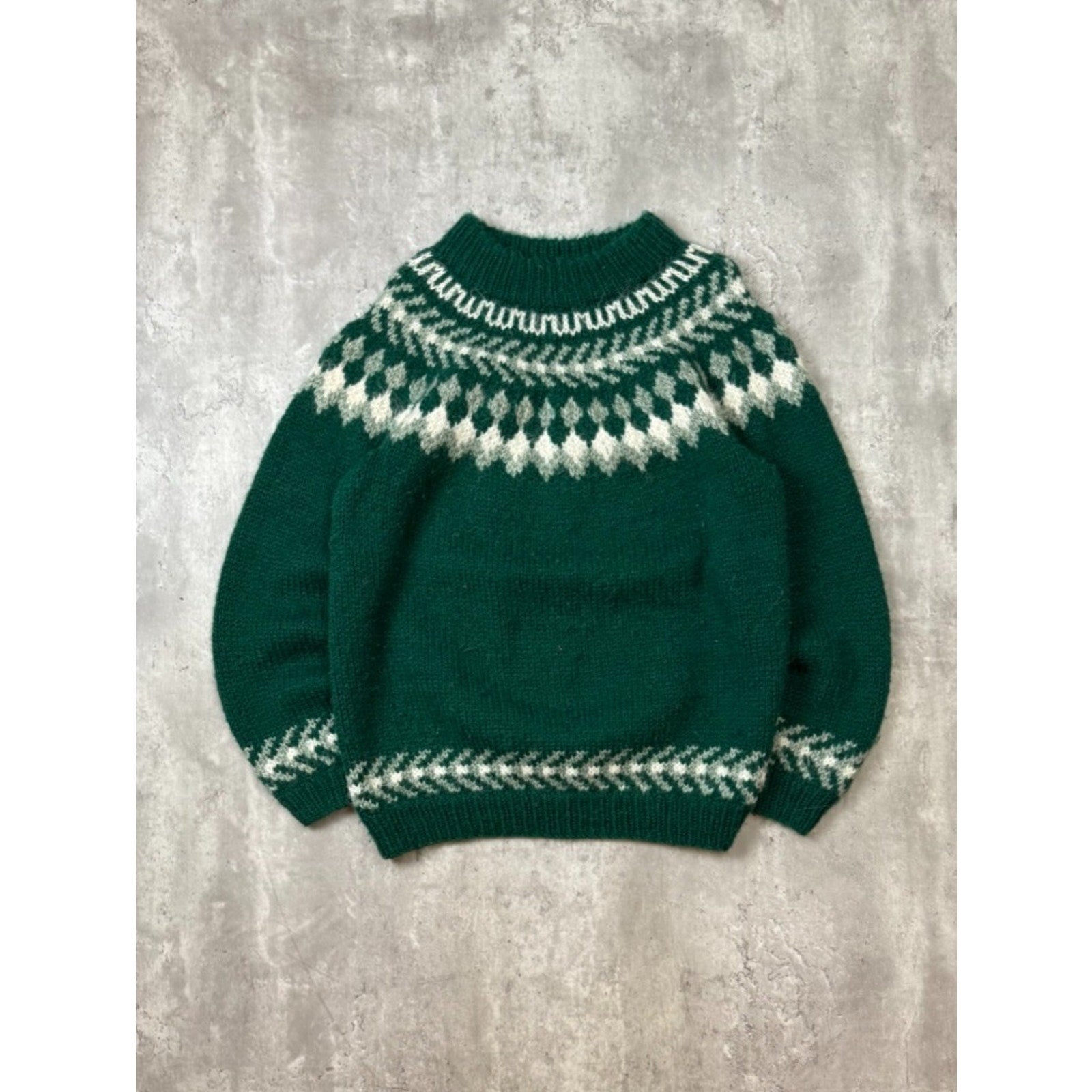 Vintage Heavyweight Geometric Striped Pullover Ribbed Sweater Size XL