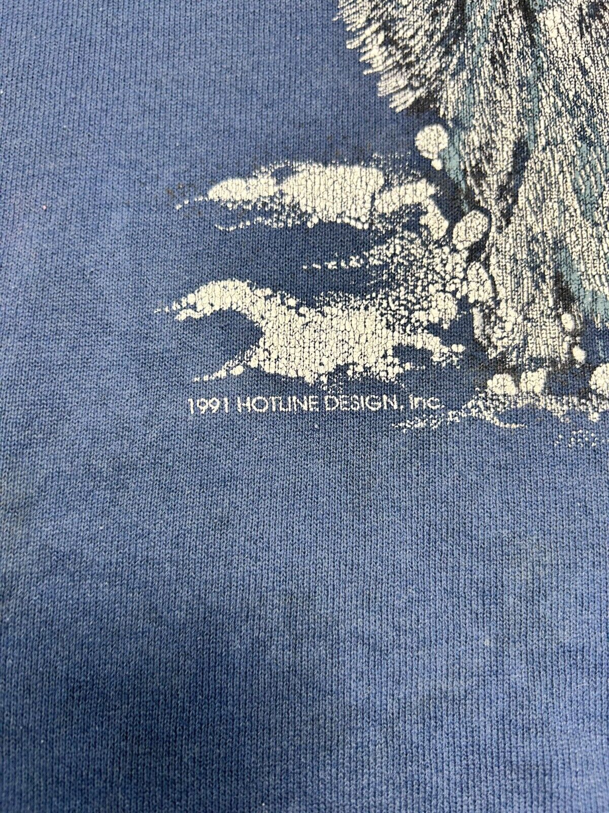 Vintage 1991 Wolf Nature Wildlife Animal Graphic Pull Over Sweatshirt Size 2XL