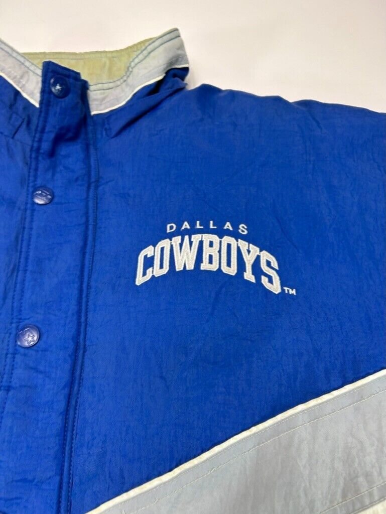 Vintage 90s Dallas Cowboys NFL Shoulder Patch Starter Football Jacket Sz Medium