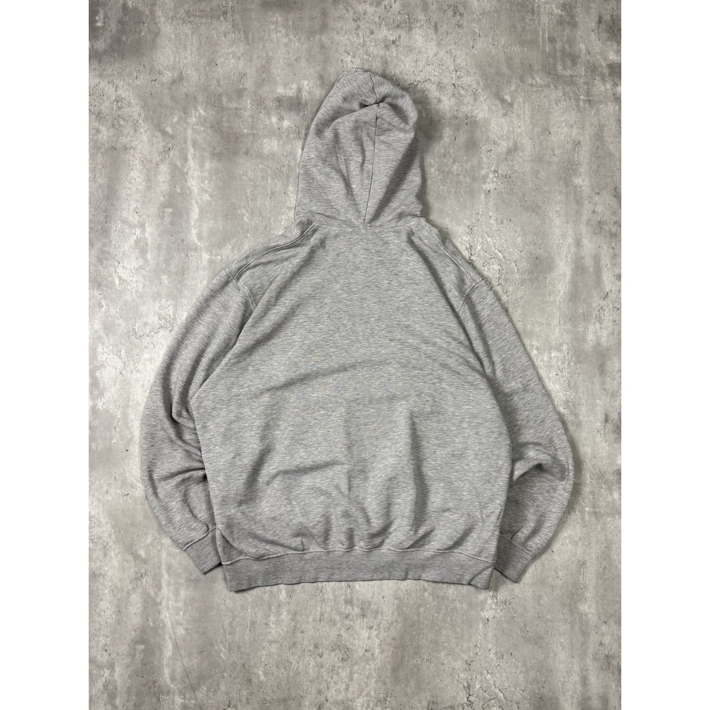 Vintage 2000s Nike Embroidered Mini Swoosh Hooded Sweatshirt Size Large Gray