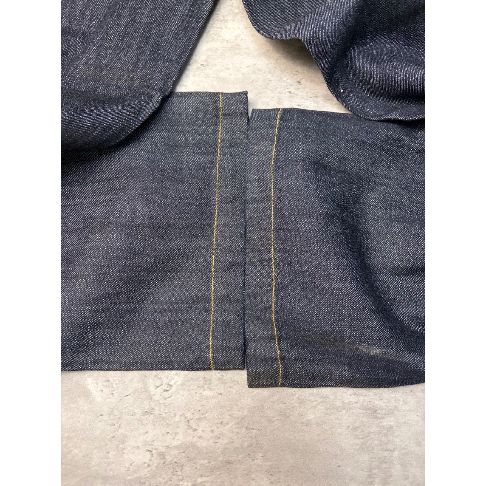 Vintage Y2K Womens Johnny Blaze Embroidered Crest Dark Wash Denim Pants