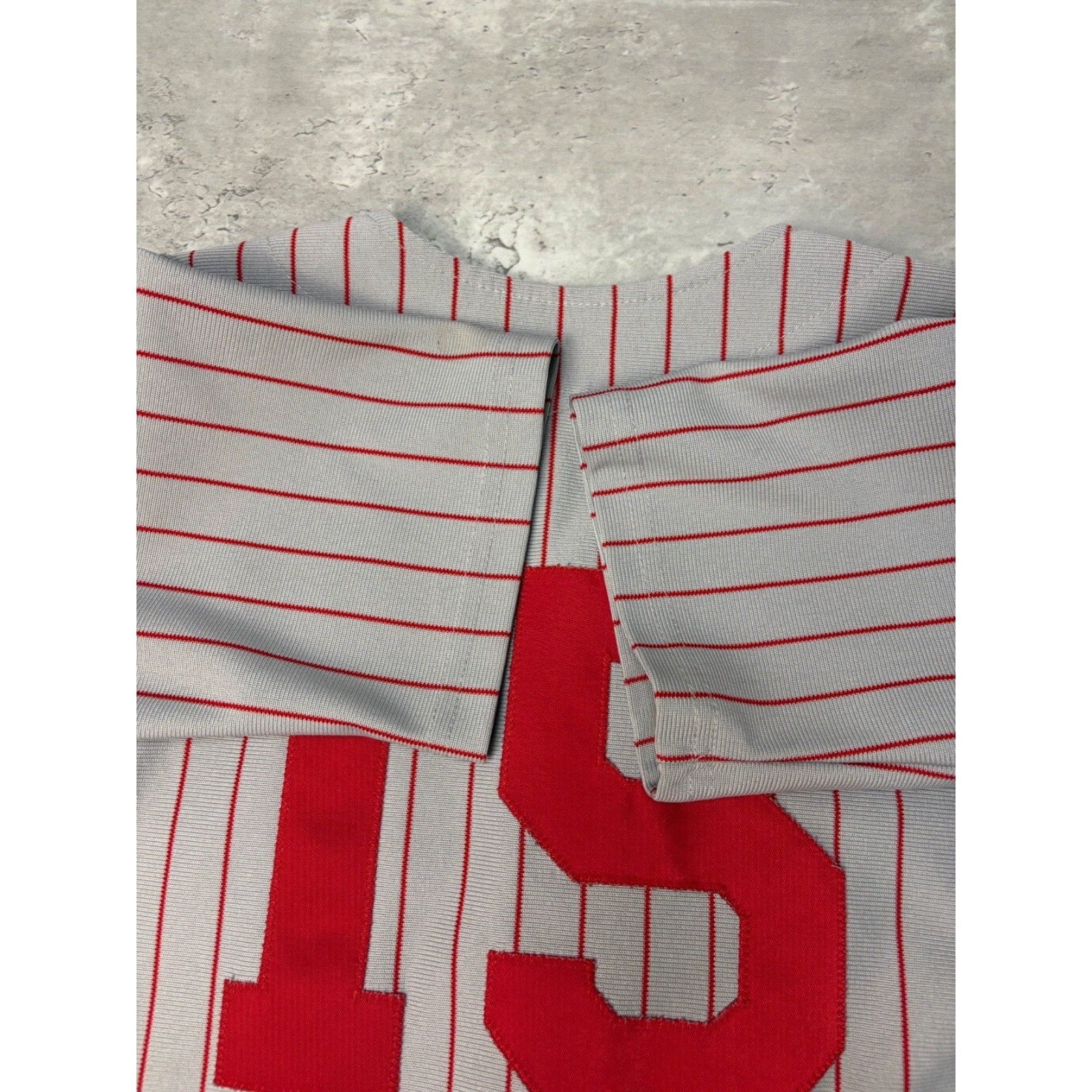 Vintage 80s/90s Spartans Pinstripe Stitched Baseball Jersey Size Small