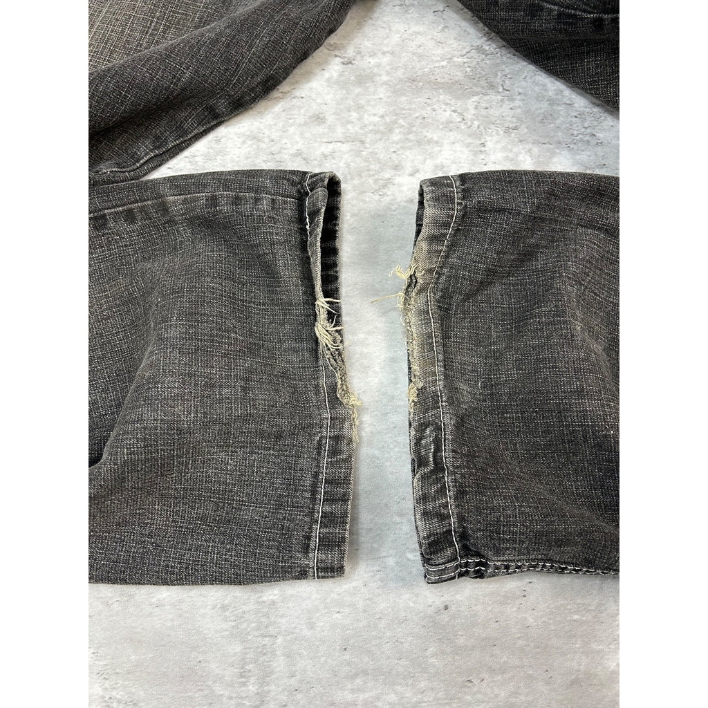 Vintage Y2K Southpole Faded Baggy Fit Black Denim Pants Size 42