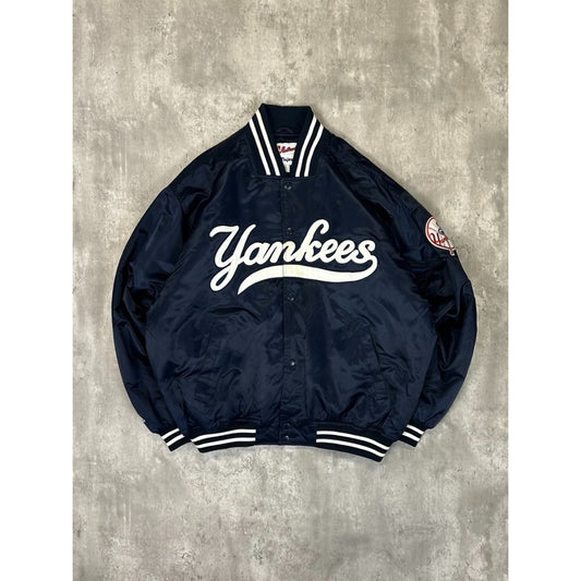 Vintage New York Yankees MLB Stitched Baseball Bomber Jacket Size XL