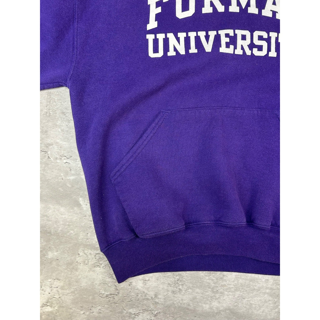 Vintage Furman University Collegiate Spellout Hooded Sweatshirt Size Medium