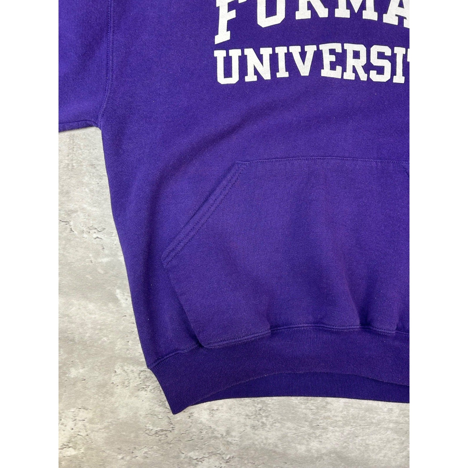 Vintage Furman University Collegiate Spellout Hooded Sweatshirt Size Medium