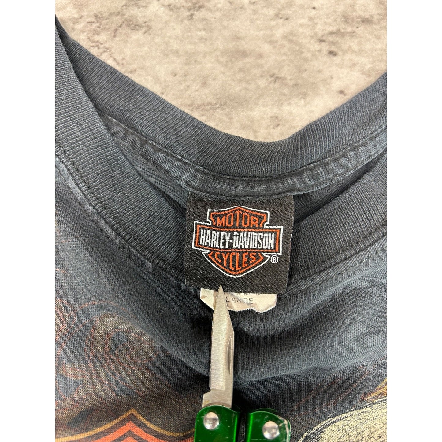 Harley Davidson Motorcycles Skull Graphic Spellout Longsleeve T-Shirt Size Large