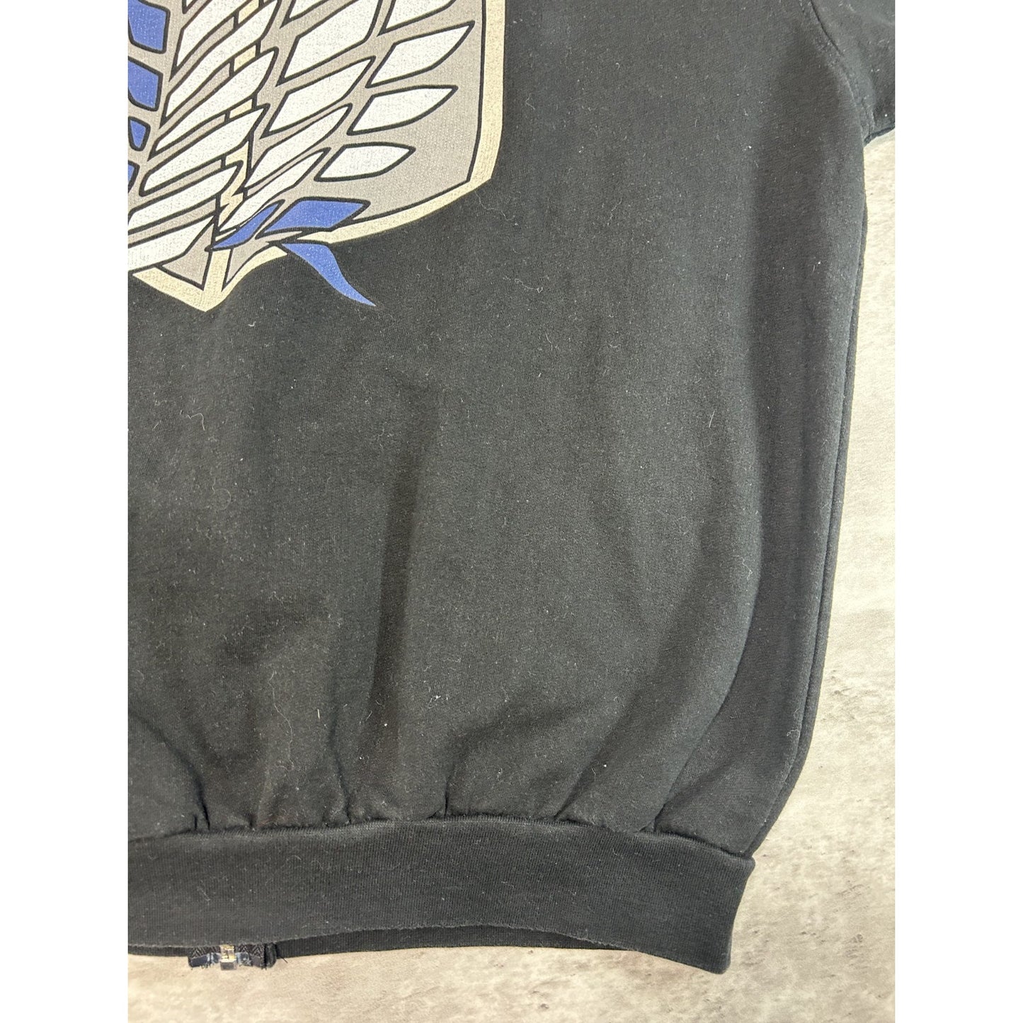 Attack On Titan Survey Corps Anime Promo Full Zip Hooded Sweatshirt Size XL