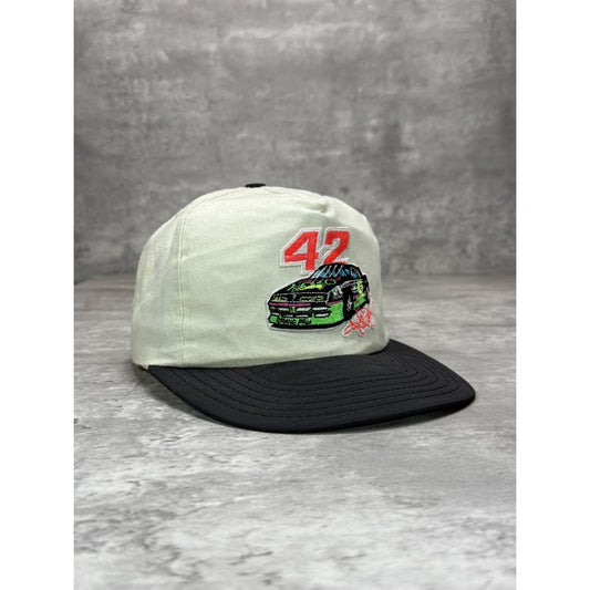 Vintage 90s Kyle Petty #42 Mello Yello Embroidered Nascar Snapback Hat OSFA