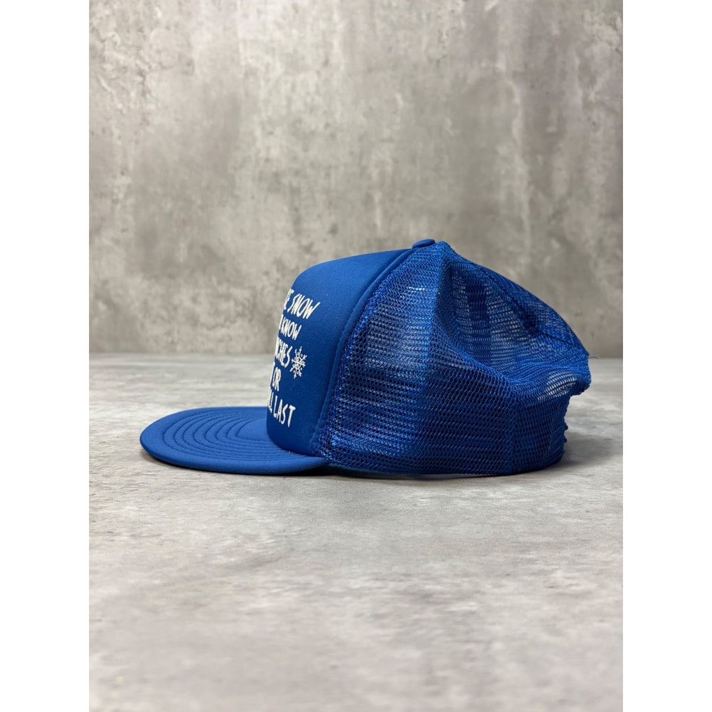 Vintage 80s/90s Sex Is Like Snow Comedy Slogan Graphic Trucker Snapback Hat OSFA