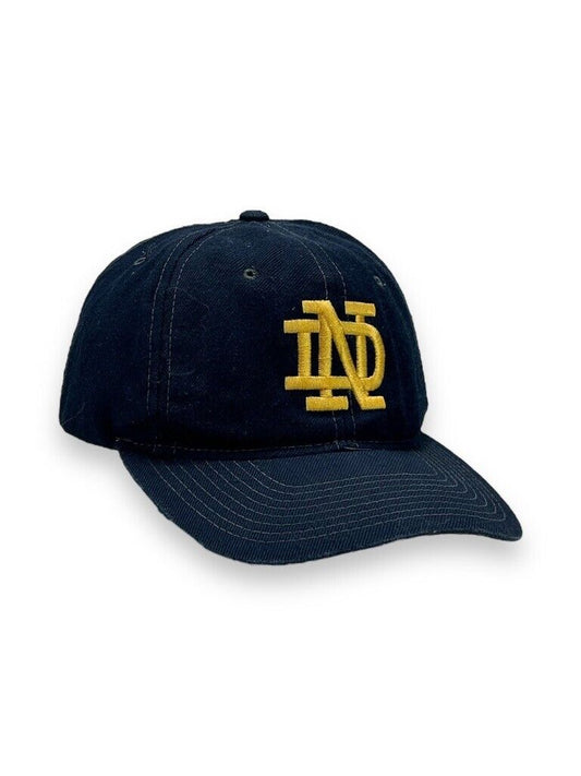 Vintage 90s Notre Dame Fighting Irish NCAA Embroidered Logo Snapback Hat OSFA