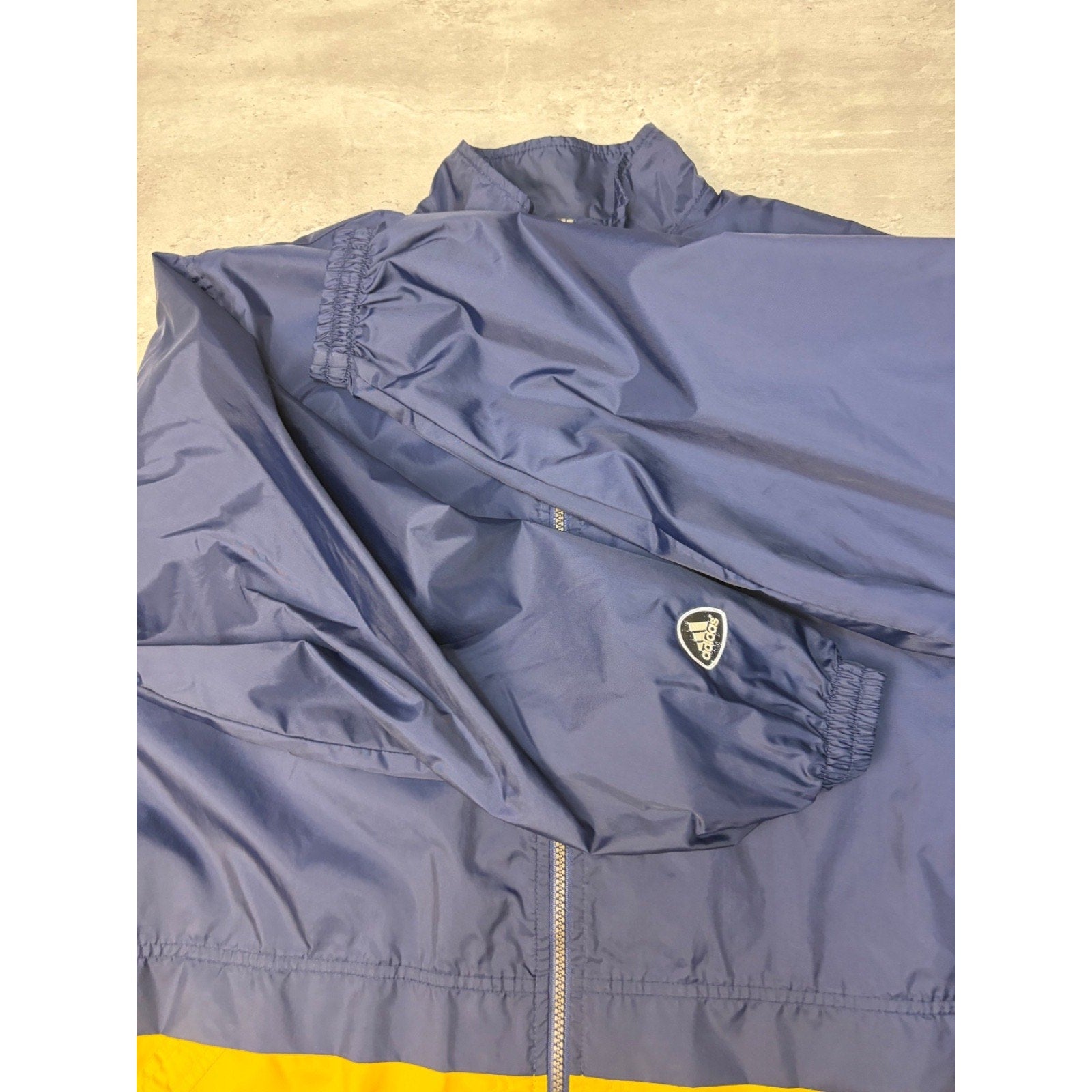 Vintage Adidas Embroidered Logo Two Tone Windbreaker Jacket Size XL