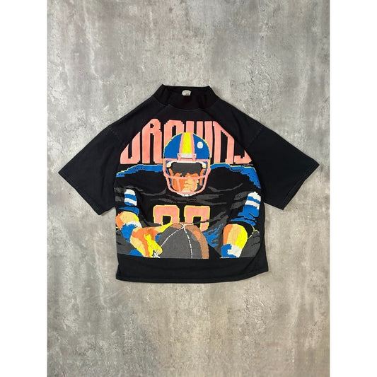 Vintage 1989 Cleveland Browns NFL Football Pixel Graphic T-Shirt Size Small