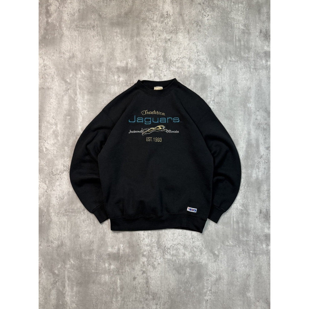 Vintage 90s Jacksonville Jaguars NFL Embroidered Banned Logo Sweatshirt Sz Large