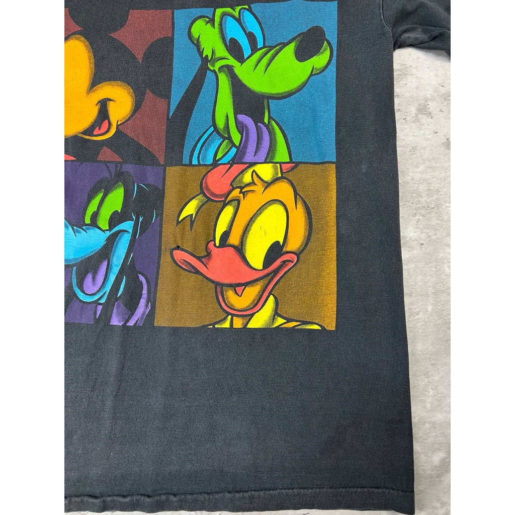 Vintage 90s Walt Disney Mickey Goofy Cartoon Graphic T-Shirt Size Large