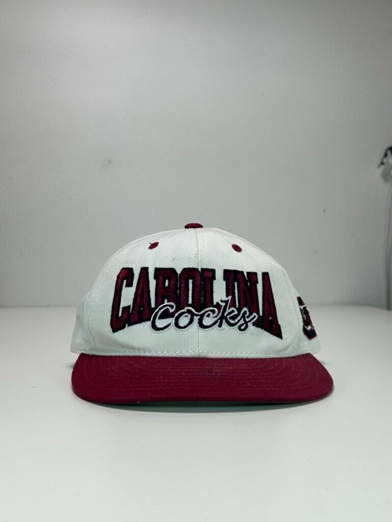 Vintage South Carolina Game Cocks NCAA Embroidered Spell Out Snapback Hat OSFA