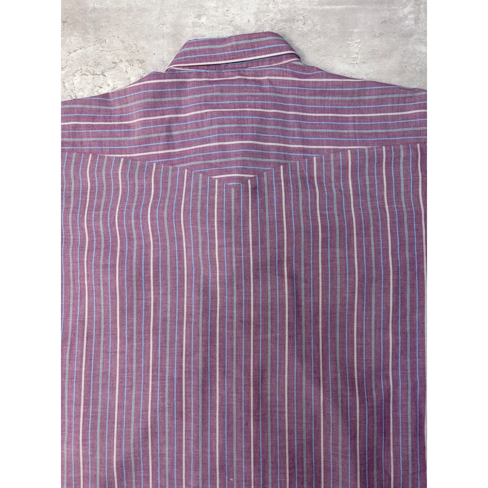 Vintage Rock Canyon Pearl Snap Striped Cropped Button Up Shirt Size XL