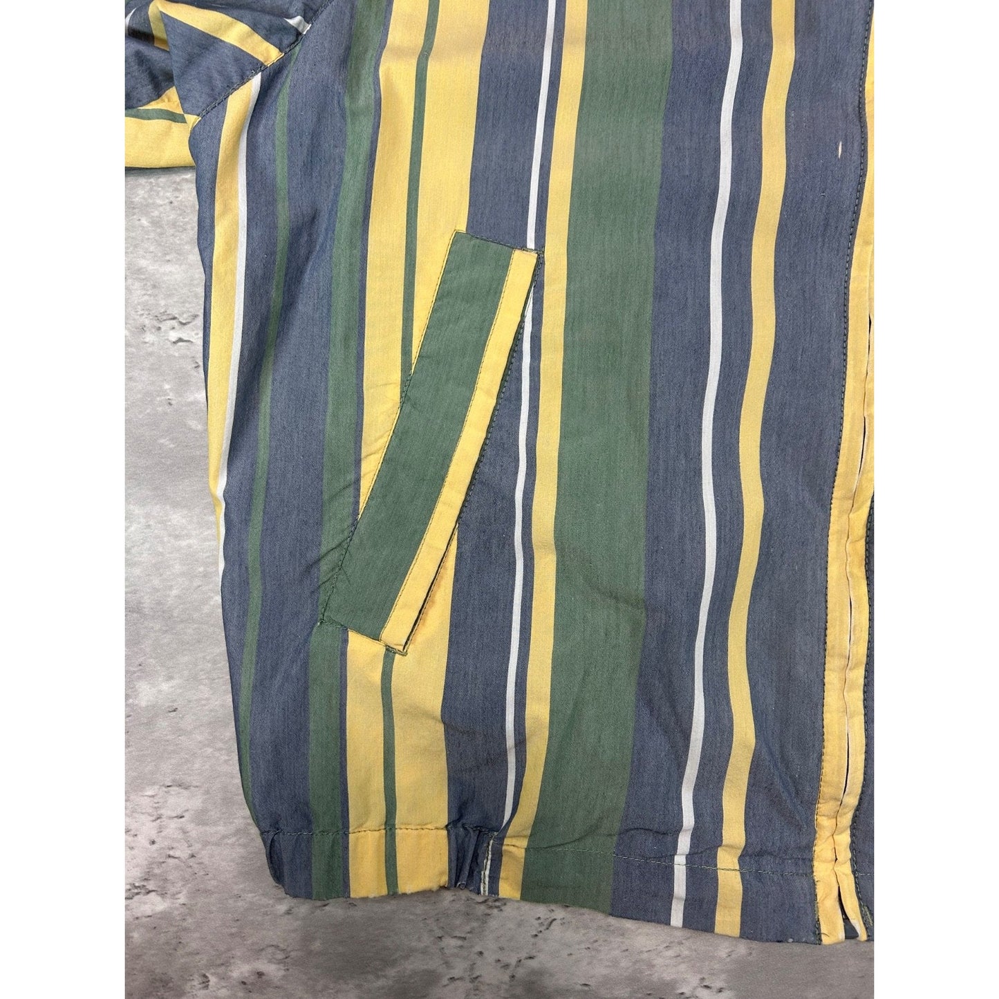 Vintage Nautica Embroidered Logo Striped Harrington Jacket Size Medium