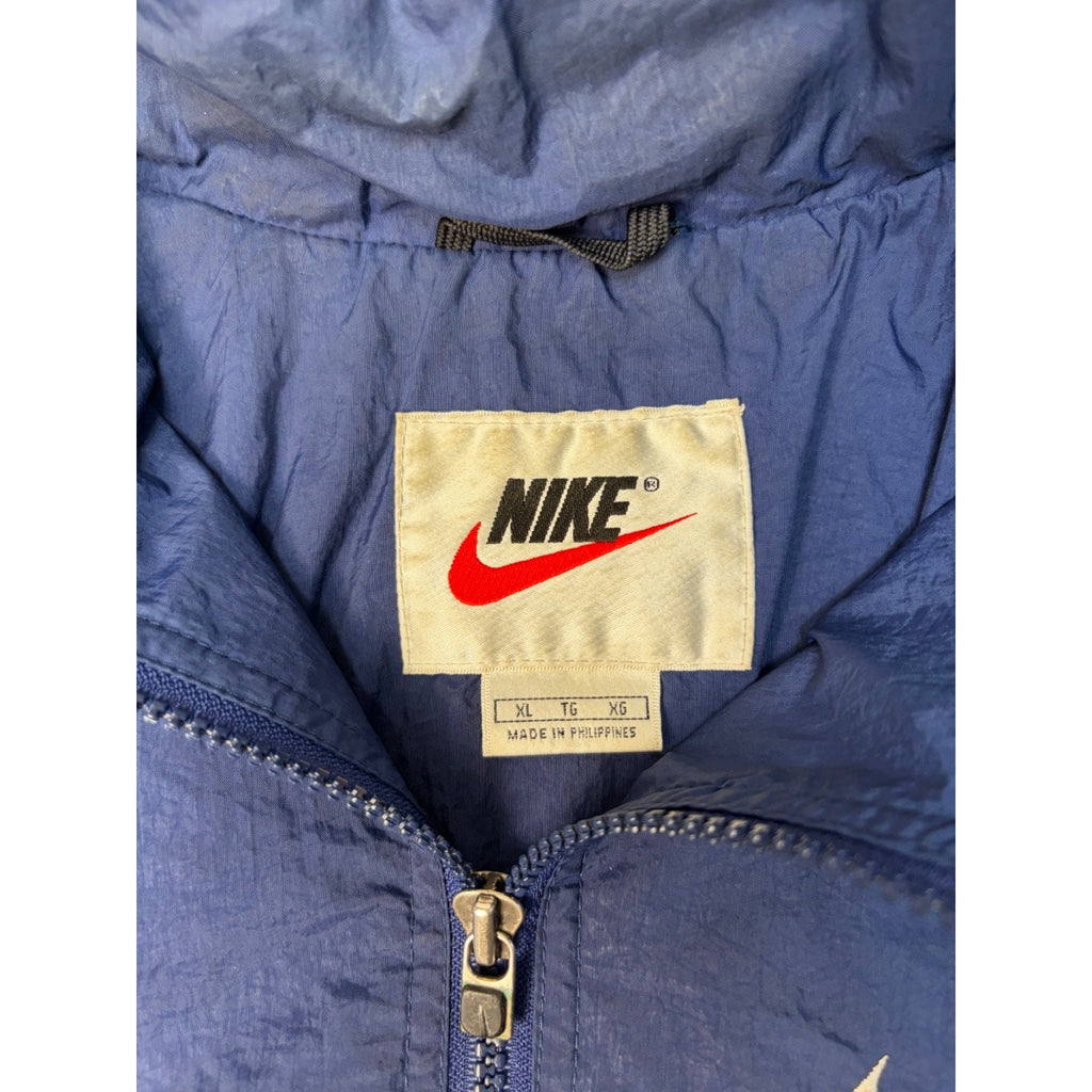 Vintage Nike Embroidered Swoosh Mesh Panel Full Zip Windbreaker Jacket Size XL