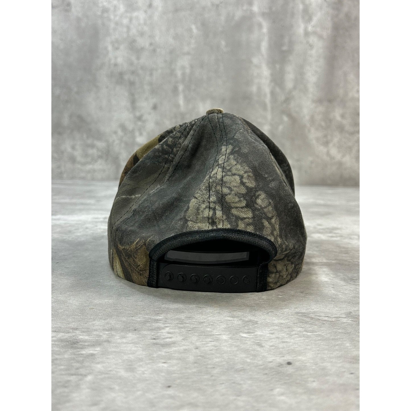 Vintage 90s Buckmaster Tree Camo Hunting Snapback Hat OSFA