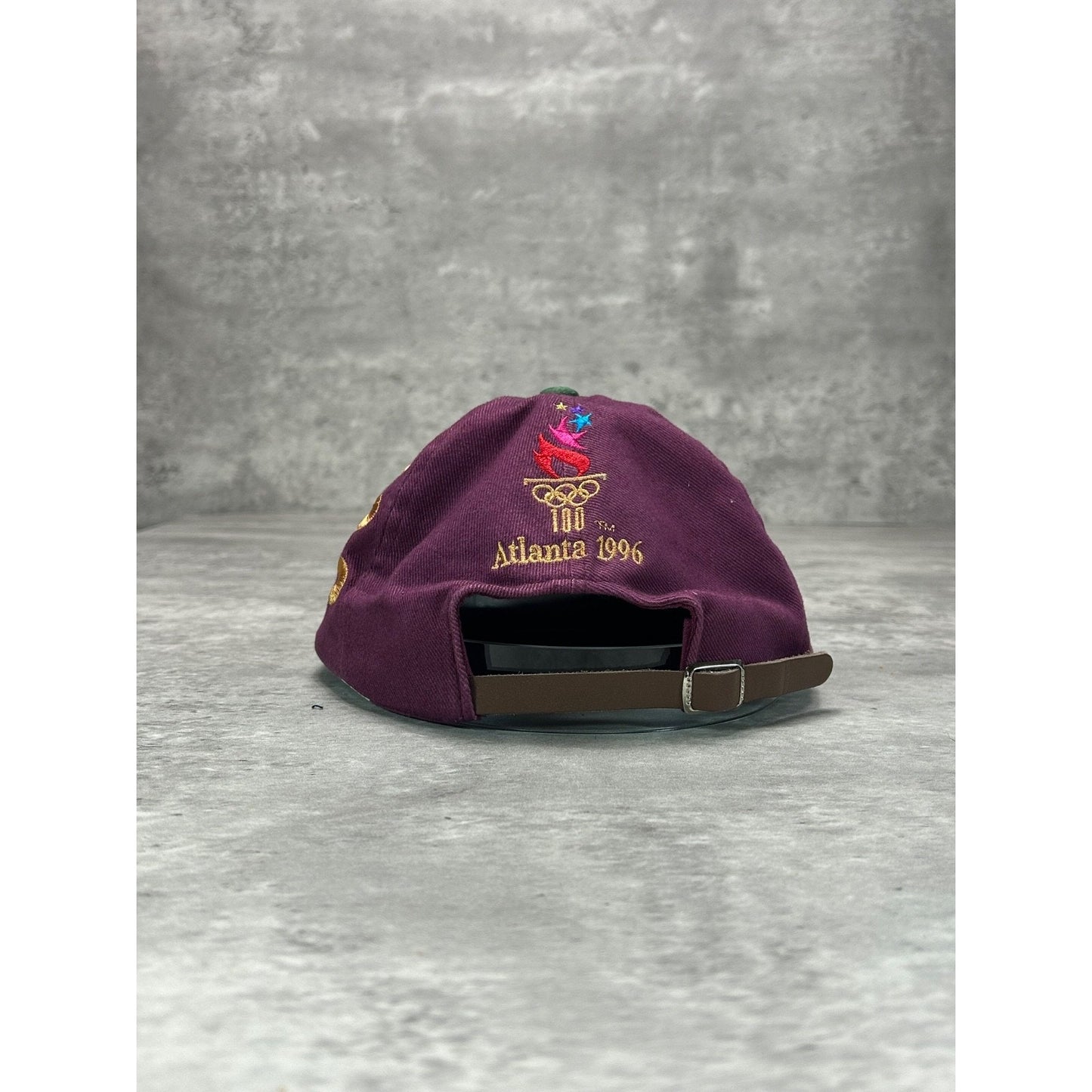 Vintage 1996 Atlanta Olympics Embroidered Spellout Strapback Hat OSFA